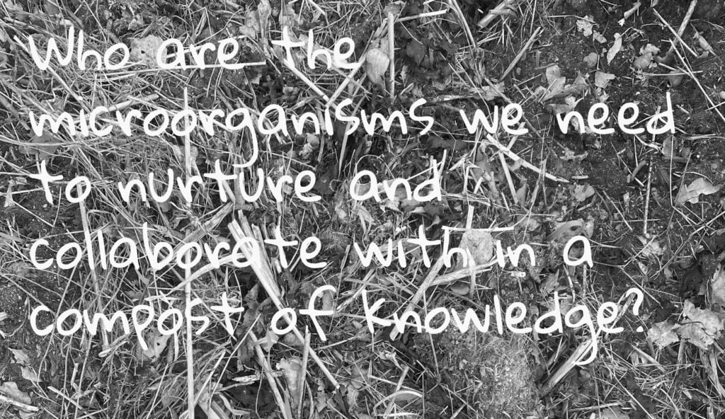Who are thee microorganisms we need to nurture and collaborate with ina compost of knowledge?